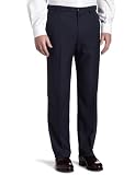 Haggar Men's Cool 18 Solid Gabardine Plain Front Pant