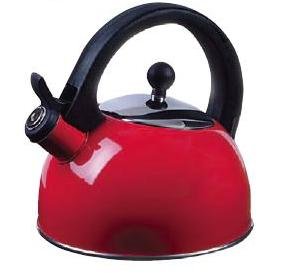 Cusine Select Sensations Stainless Steel 2 Qt Whistling Tea Kettle in Red Cusine Select Sensations Stainless Steel 2 Qt Whistling Tea Kettle in Red