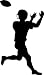 Football Player Touchdown Pass Vinyl Wall Art Decal