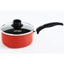 Proctor Silex 52023 Aluminum Nonstick 2 Quart Covered Sauce Pan, Red