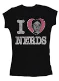 The Little Rascals Alfalfa I Heart Love Nerds Black Juniors T-shirt Tee