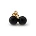 14k Yellow Gold, White Gold or Sterling Silver Black Onyx Ball Stud Earrings
