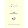 Grammaire De L'Hebreu Biblique