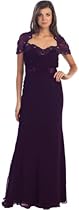 Hot Sale Mother of the Bride Formal Evening Dress #902 (Medium, Eggplant)