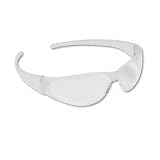 Crews® Checkmate Wraparound Safety Glasses, CLR Polycarbonate Frame, Uncoated CLR Lens