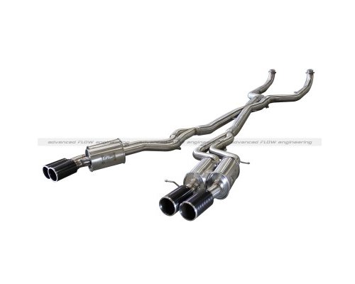 aFe Mach Force Cat-Back Exhaust System with Carbon Fiber Tips BMW M5 F10 V8-4.4L (tt) 12-13