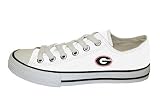 Game Day Lo Top White University of Georgia Logo Canvas