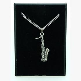 Pewter Pendant Saxaphone