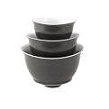 blinQ Set of 3 Melamine Bowls Grey