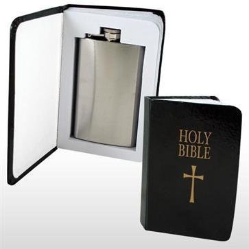 Holy bible 4 oz flask: secret compartment