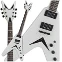 Dean V Electric Guitar, Bolt On, Metallic White with Matching Headstock