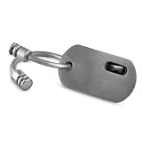 Men's Grey Titanium and Black Onyx Key Ring