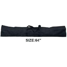 64"x9"x9" BLACK CANVAS TOTEBAG W/ NYLON HANDLE 64"