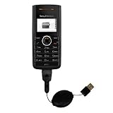 Einziehbares USB Kabel f�r Sony Ericsson J120i mit Hot Sync und aufladen Einsatzm�glichkeiten  von Gomadic mit TipExchange Technology