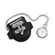 Men's Fashion Pocket Watch with Black Leather Case