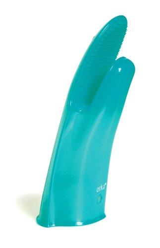 Mastrad F81206 Orka. Silikon K&uuml;chenhandschuh Gr&ouml;&szlig;e S ("petite"), t&uuml;rkis