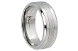 Dual Finish Titanium Ring Crystal Hammered Center