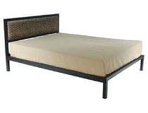 Platform Bed W/ Headboard Queen/polnickel Sand Chenille