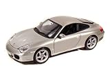 2002 Porsche 911 Carrera 4S diecast model car 1:18 scale die cast by Maisto - Silver by Maisto