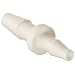Value Plastics White Nylon Tube Fitting, Classic Series Barbed Reducing Coupler, Tube ID x Tube ID