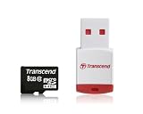 Transcend 8GB microSDHC Class 10 Card with Card Reader (TS8GUSDHC10-P3)