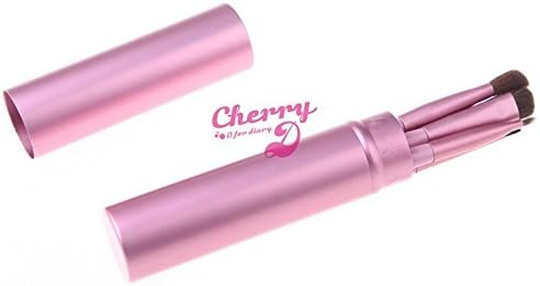 GroovyApple® Makeup Brush PRO Set With Metal Case Includes 5Pcs Makeup Brushes Pink