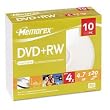 Memorex Dvd+Rw Discs, 4.7Gb, 4X, W/Jewel Cases, 10/Pack