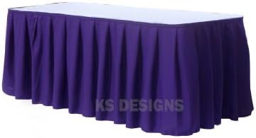 14 Foot Pleated Purple Table Skirt (Polyester)