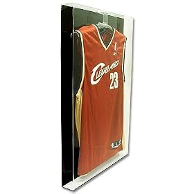 BCW Deluxe Acrylic Small Jersey Display Holder - BLACK BACK - Basketball - Sports Memoriablia Display Case - Sportscards Collecting Supplies