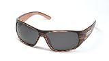 Anarchy Brown Stripe Commotion Sunglasses w/ Smoke Polarized Lens