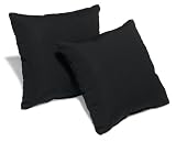 Strathwood 14-Inch Outdoor Pillows, Set of 2, Black