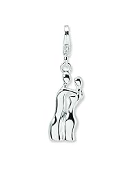 Sterling Silver Couple Hugging Lobster Clasp Charm
