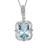 Aquamarine and Diamond Pendant