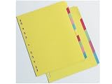 CE A4 maxi ten part multi coloured extra wide dividers, SET