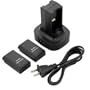 2 Pack Xbox 360 Rechargeable Battery + Charging Station Black