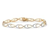 10k Gold Diamond Accent Double-Loop Link Bracelet 7 3/4