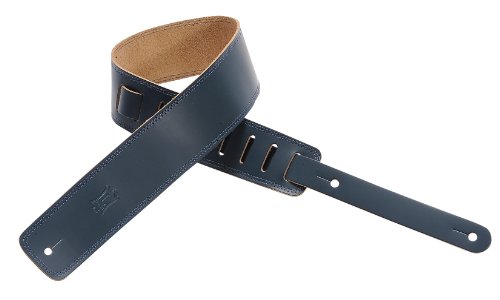 Levy\'s Gitarrengurt (Leder, Doppelstich, ca. 6,4 cm breit) marine Preisvergleich