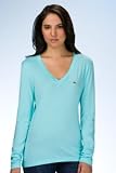Lacoste - Long Sleeve Cotton Jersey V-Neck T-Shirt