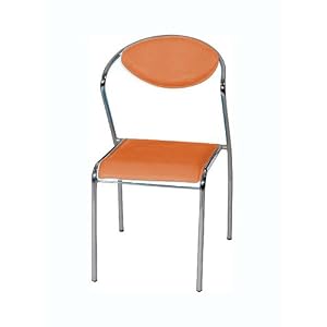 Slim Chair Set of 4 - Orange by Walker Edison