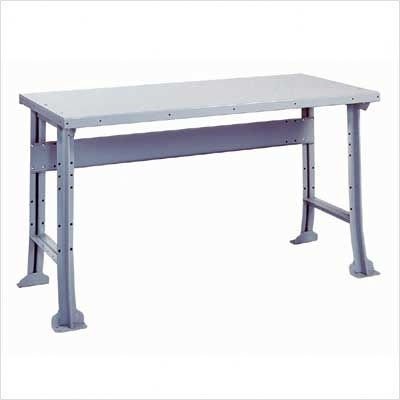 Work Bench with Stringer 60 W x 28 D Bench Color Putty Leg Type Standard Top Construction Pressed Wood Over Wood