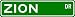 ZION Street Sign ~ Personalized Family Lastname Sign ~ Gameroom, Basement, Garage Sign ** ALUMINUM