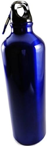 Travel Water Bottle Aluminum Canteen 25 Ounce Wide Mouth Lid - Blue
