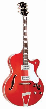 Arbor AJ144-CR Hollow Body Electric Jazz Guitar - Cherry Red
