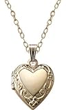 Children's 14k Gold Filled Heart Locket Pendant Necklace, 15