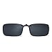 Rimless Rectangle Clip on Sunglasses Lightweight Polarized Eyeglasses Men Women (Polarized Grey)