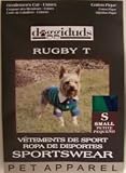 Vo-Toys Doggie Duds Rugby Striped Tee Navy Kelly Small