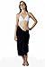 Long Black Swimsuit Sarong Cover Up with Built in Ties One Size