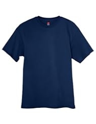 Sports: Hanes 5250T Tagless T Shirt - Navy - 5XL - Hanes