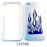 Apple iPhone 4 (At&t/Verizon) Laser Cut Blue Flame Hard Case,Cover,Faceplate,Snap On,Housing,Protector