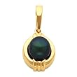 14K Yellow Gold Black Pearl Pendant